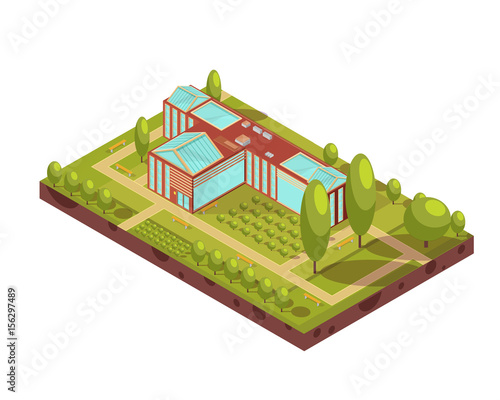 University Building Isometric Layout