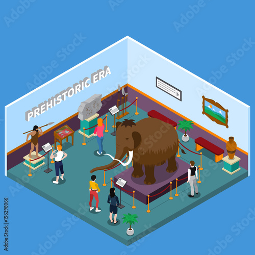 Historical Museum Isometric Illustration