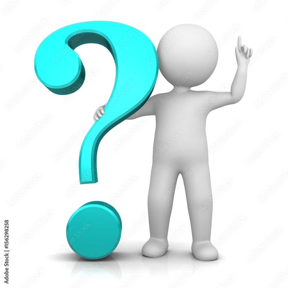 question mark cyan turquoise 3d interrogation point asking sign isolated on white background with man as stickman in thinker pose or with idea gesture colored for business presentations or internet question mark cyan turquoise 3d interrogation point asking sign isolated on white background with man as stickman in thinker pose or with idea gesture colored for business presentations or internet