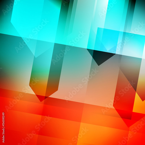 Abstract geometric gems and crystals glowing background with sparks and shining lines. Vector eps 10.