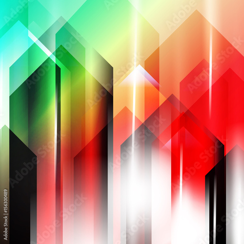 Abstract geometric gems and crystals glowing background with sparks and shining lines. Vector eps 10.