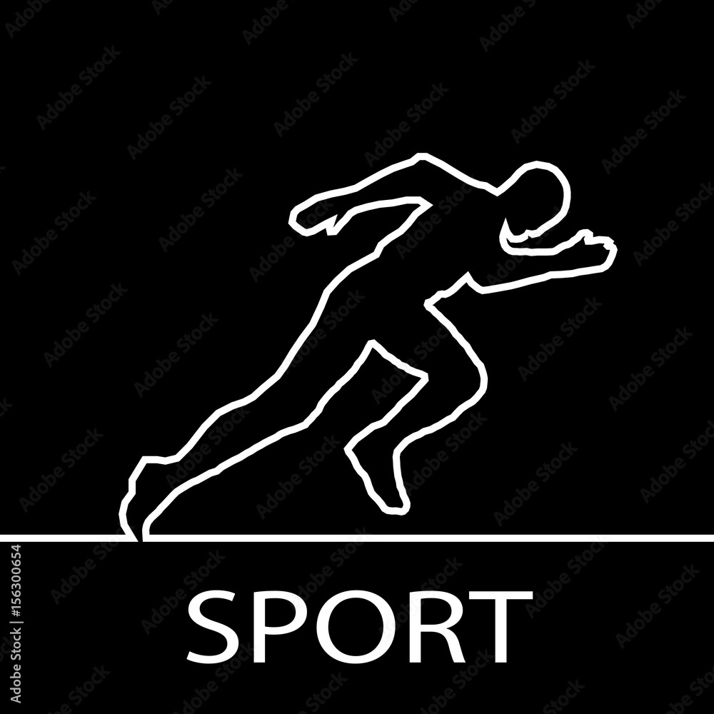 Athletic person. Vector man. Abstract man. Icon of the athlete. Athletic person. Vector man. Abstract man. Icon of the athlete.