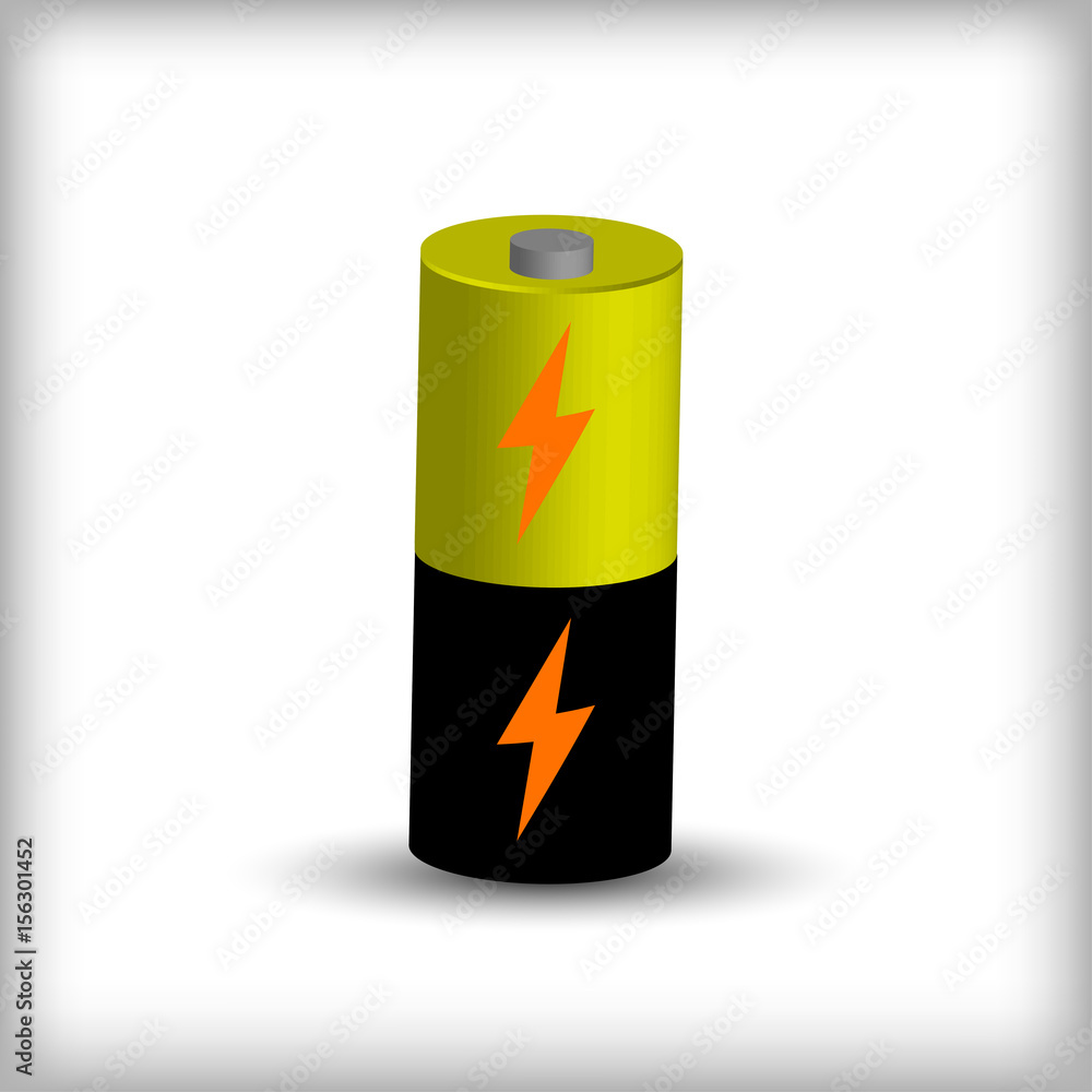 Abstract the battery icon. Power source for modern electronics. Vector battery. Abstract the battery icon. Power source for modern electronics. Vector battery.
