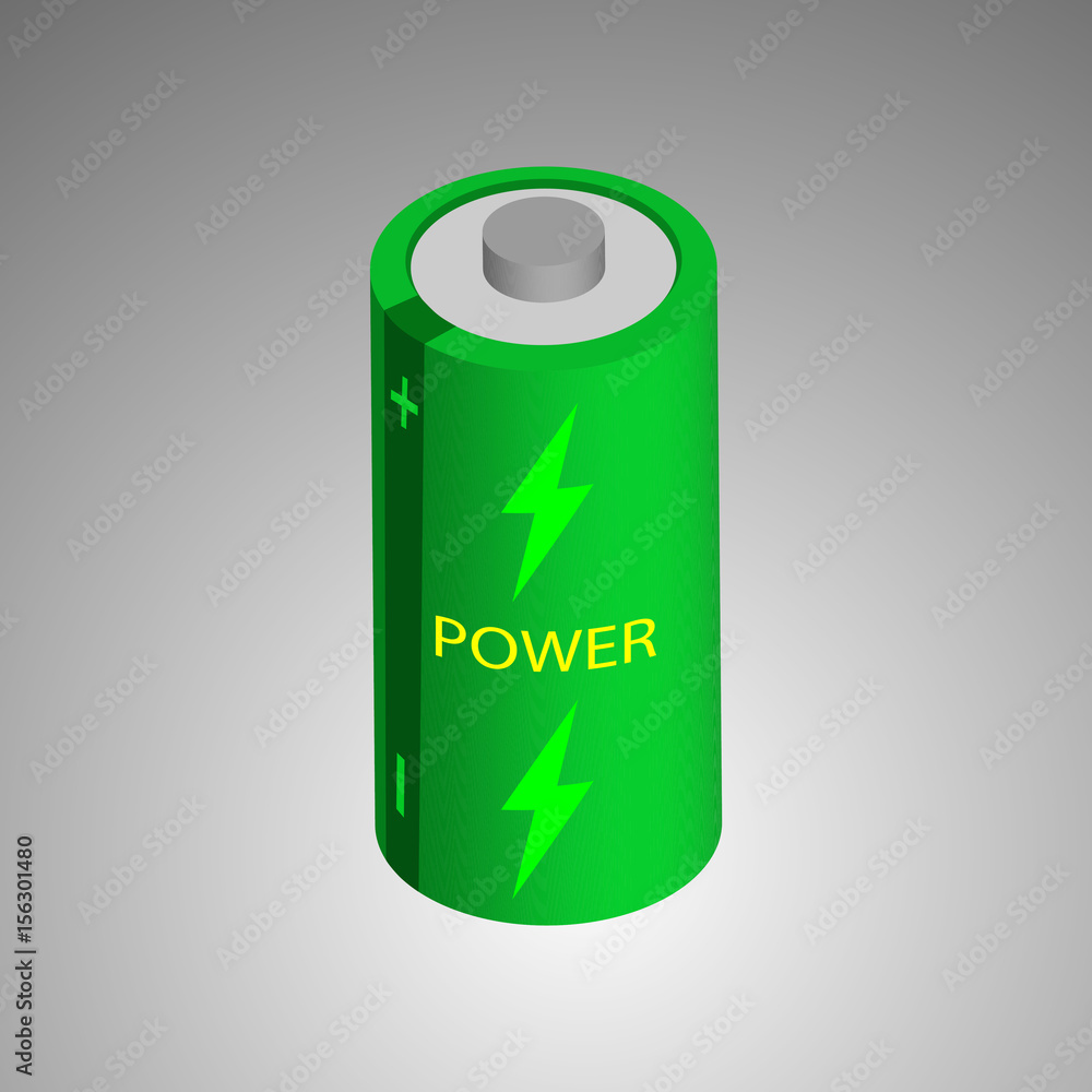 Abstract the battery icon. Power source for modern electronics. Vector battery. Abstract the battery icon. Power source for modern electronics. Vector battery.
