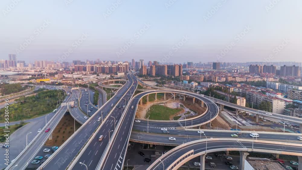 Time Lapse of the overpass Bridge in WuHan Time Lapse of the overpass Bridge in WuHan