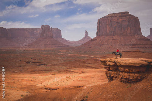 Monument Valley cowboy on a horse. © Miguel