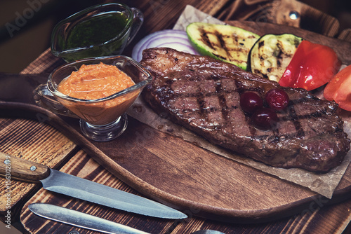 grilled beef steak