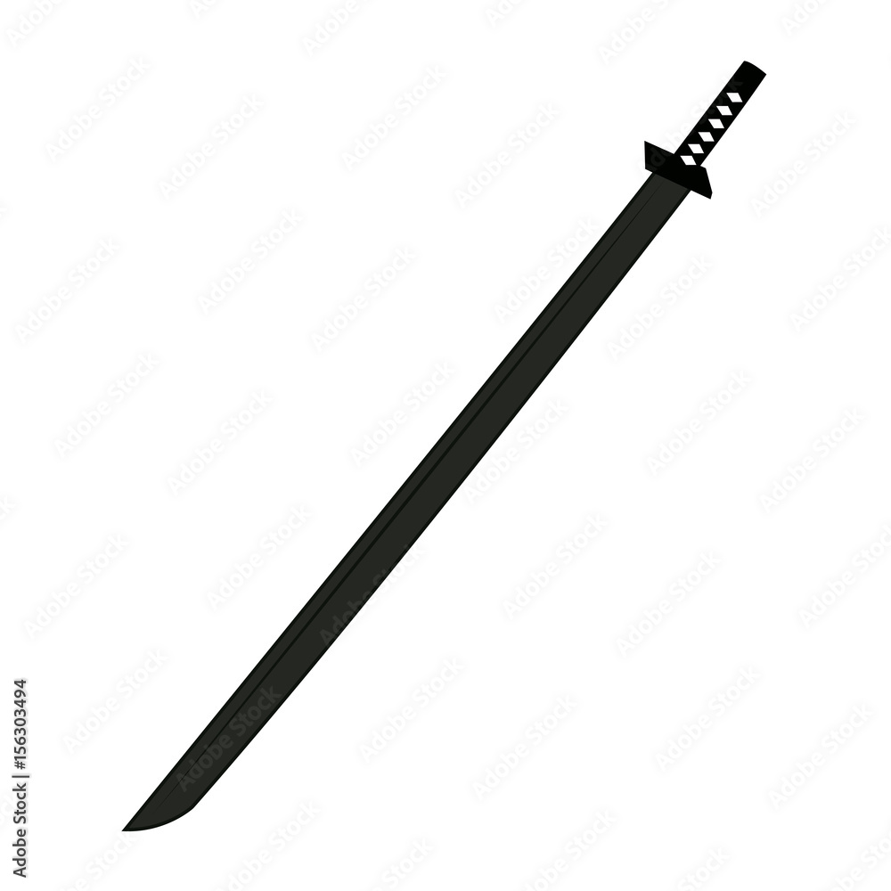 samurai sword warrior weapon icon vector illustration samurai sword warrior weapon icon vector illustration