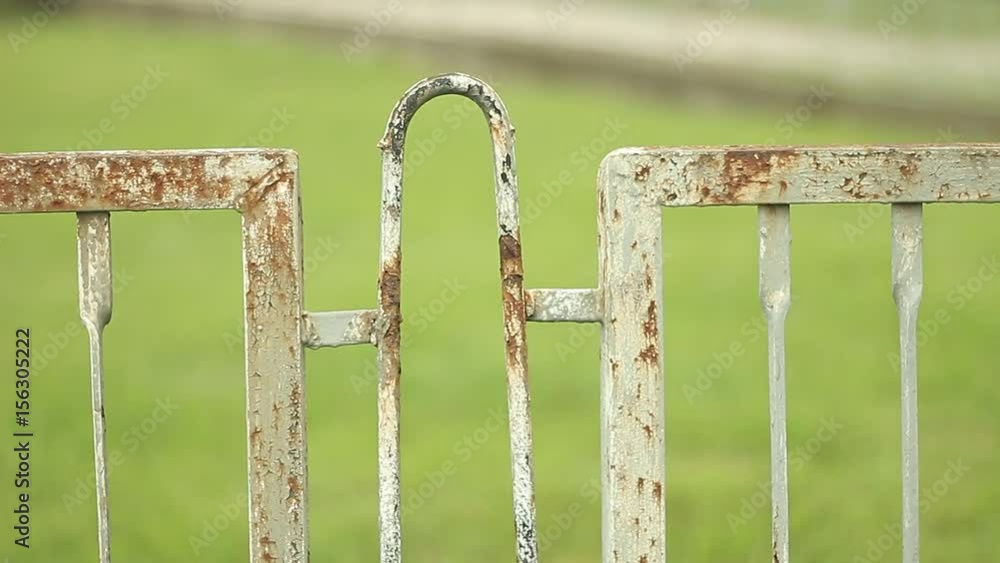 Rusted fence