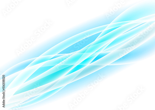 blurry transparent beautiful glowing tubes forming blue turquoise abstract background