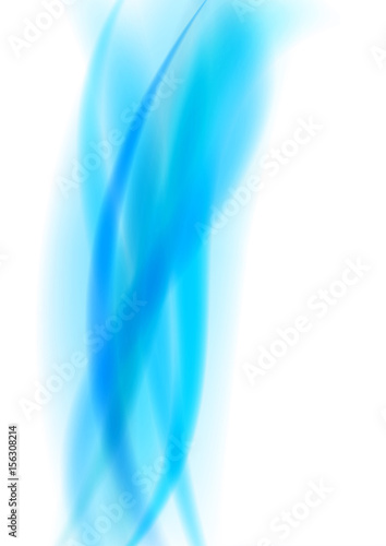 transparent glowing blue blurry abstract flowing swoosh