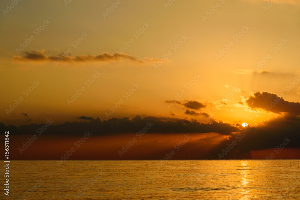 Sea beach sunrise