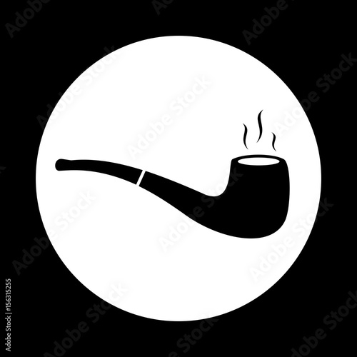 tobacco pipe Icon Vector. Flat simple pictogram.