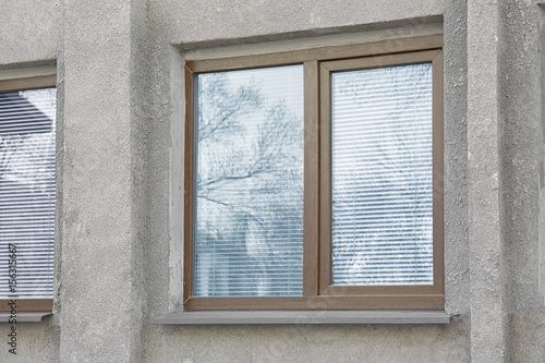 Building with modern plastic windows