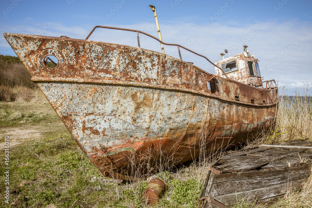 Rusty abandonment boat Rusty abandonment boat