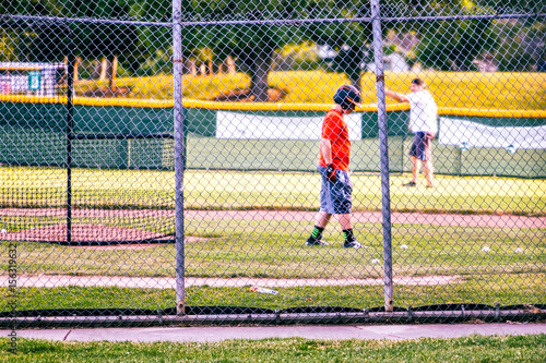 Young Baseball Player Practicing