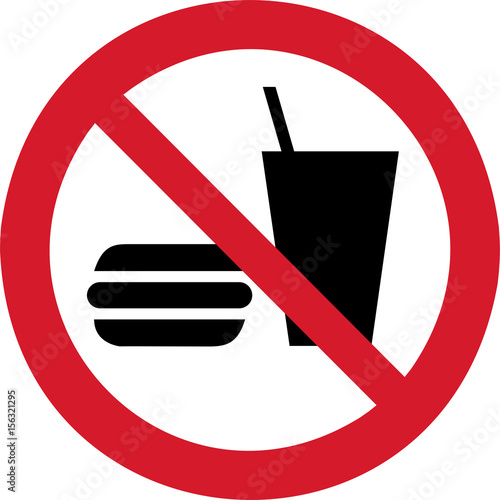 ISO 7010 P022 No eating or drinking