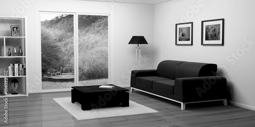 Fotografia maison appartement salon 3D