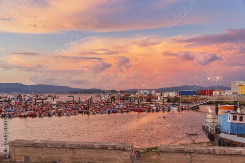 Xufre harbor at red dusk