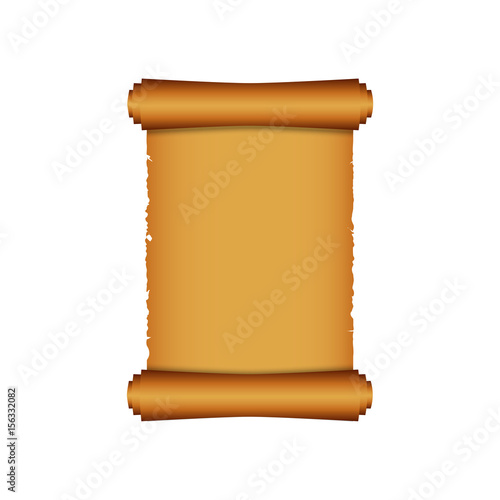 Ancient Chinese scroll illustration with place for your text. Old parchment paper. Vector illustration.
