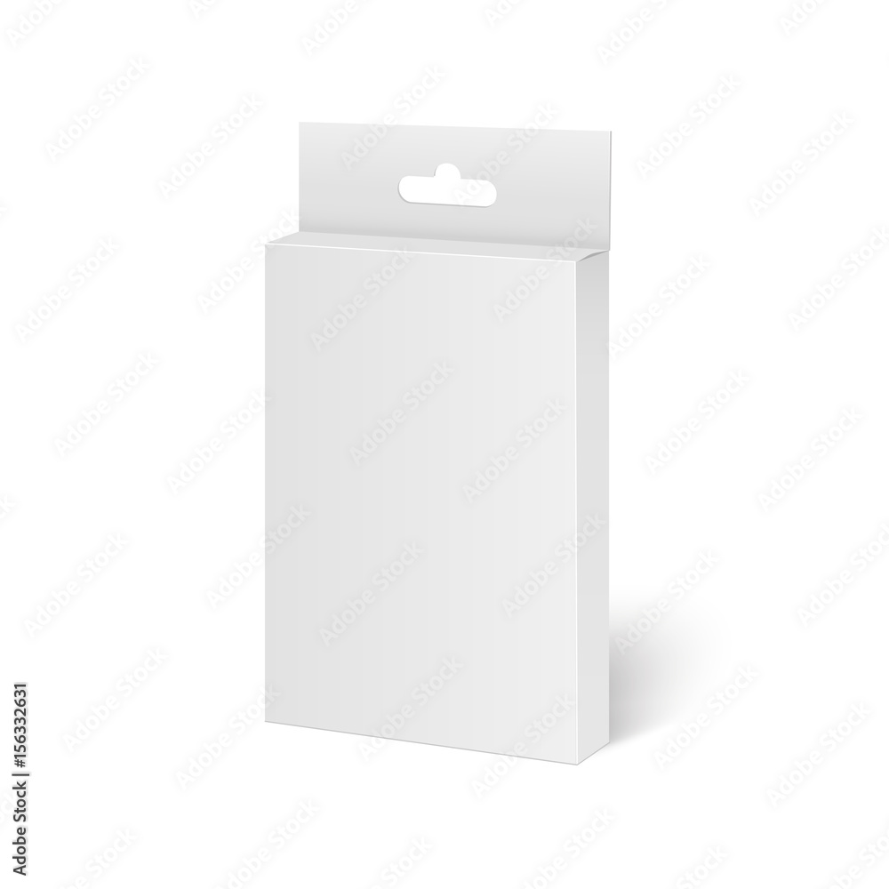 White mock up product package box for pencils, pens. Vector.
White mock up product package box for pencils, pens. Vector.
