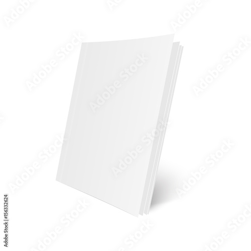 Blank Mock Up cover of magazine, book, booklet, brochure. Illustration Isolated On White Background. Vector 

