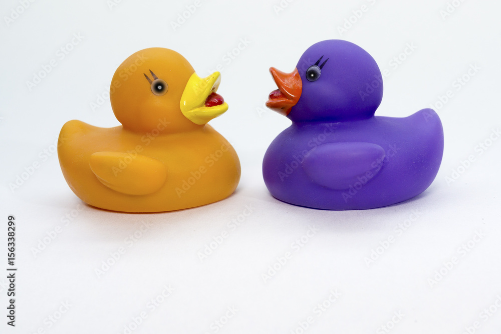rubber duck, isolated on a white background. Children bath toy rubber ducky, close up. rubber duck, isolated on a white background. Children bath toy rubber ducky, close up.