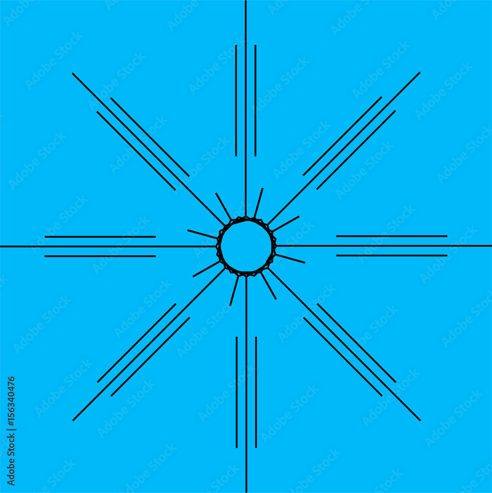 Symmetrical pattern on a blue background Symmetrical pattern on a blue background