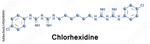 Chlorhexidine is disinfectant and antiseptic for skin disinfection, sterilization of surgical instruments, cleaning wounds, preventing dental plaque, treating yeast infections of the mouth photo