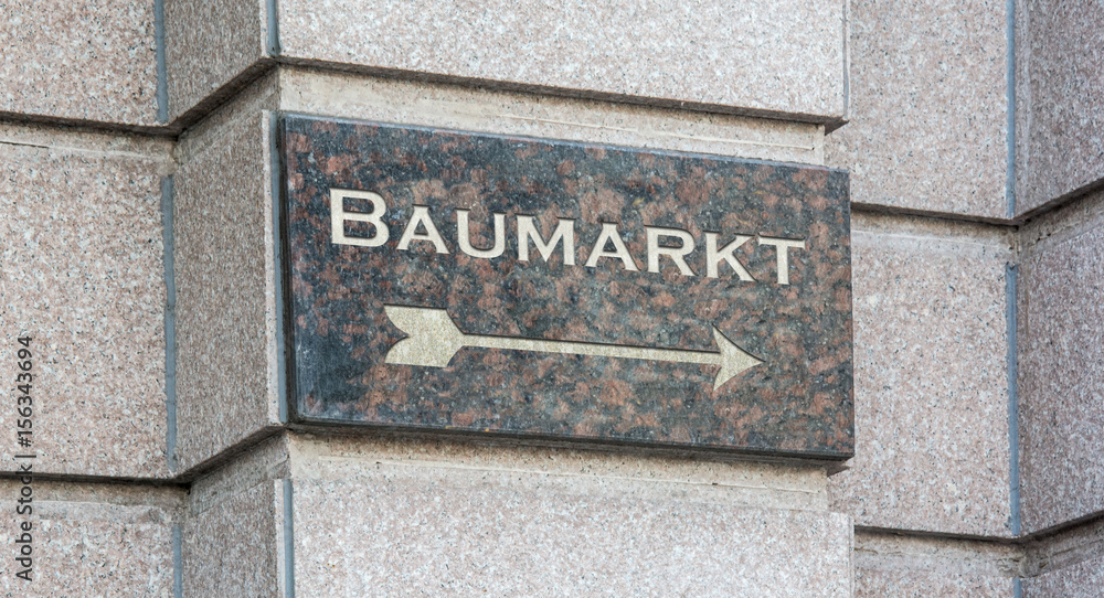 Fototapeta premium Schild 204 - Baumarkt