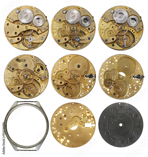Clockwork mechanism - the various phases dismantling