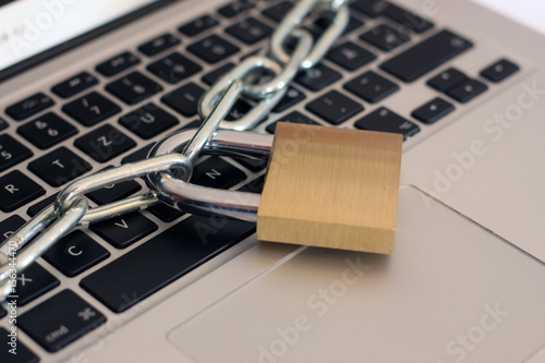 Notebook with chain and lock