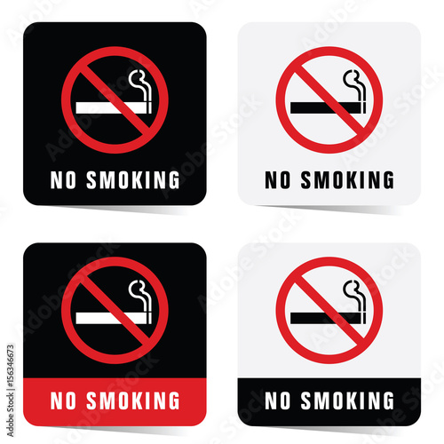 no smoking sign set illustration