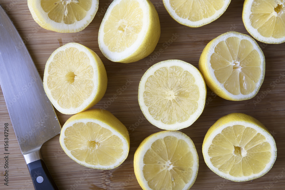 Slicing Fresh Lemons Slicing Fresh Lemons