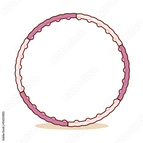 Hula hoop, gymnastic equipment, exercise, vector, isolated on white background