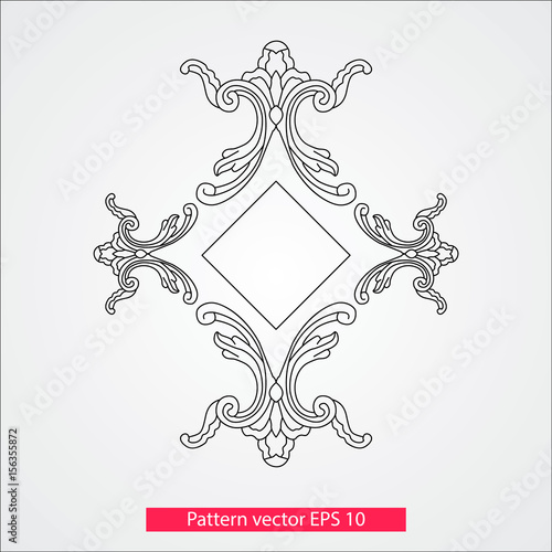 Ornament and decor, design elements. Decoration of the page. Vector illustration. Isolated on white background.