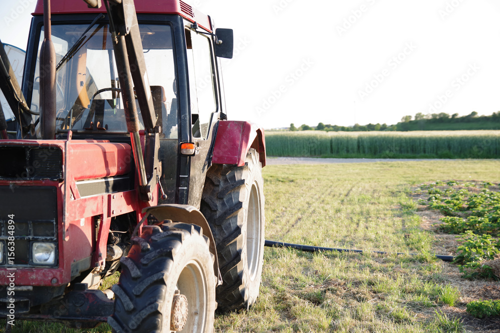 Obraz premium Traktor auf einem Feld