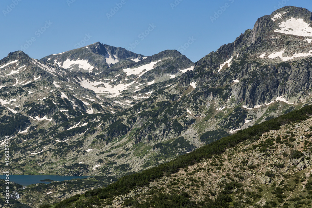 Amazing Landscape of Popovo lake, Dzhangal and Kamenitsa peaks in Pirin Mountain, Bulgaria