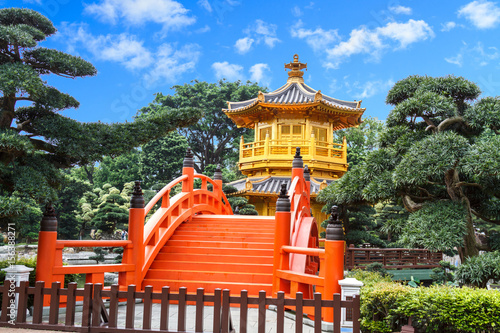 Photography Golden pagoda at Nan Lian Garden
