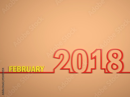  New Year 2018 - 3D Rendered Image 