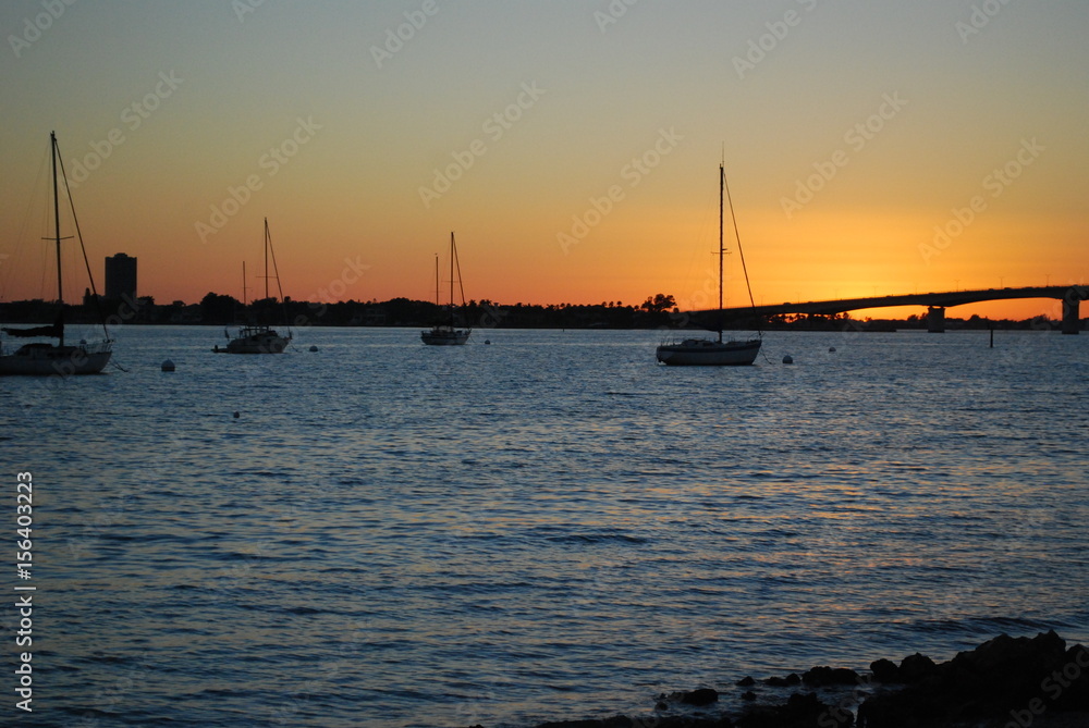 Sail Boat at sunset