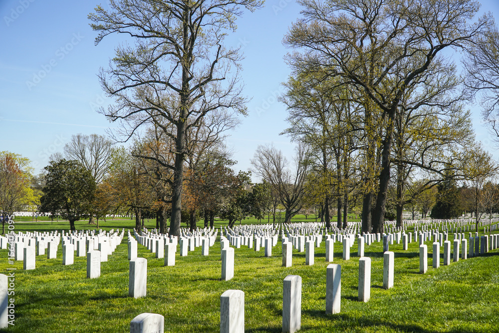 Famous Arlington Cemetery in Washington - WASHINGTON, DISTRICT OF COLUMBIA - APRIL 8, 2017