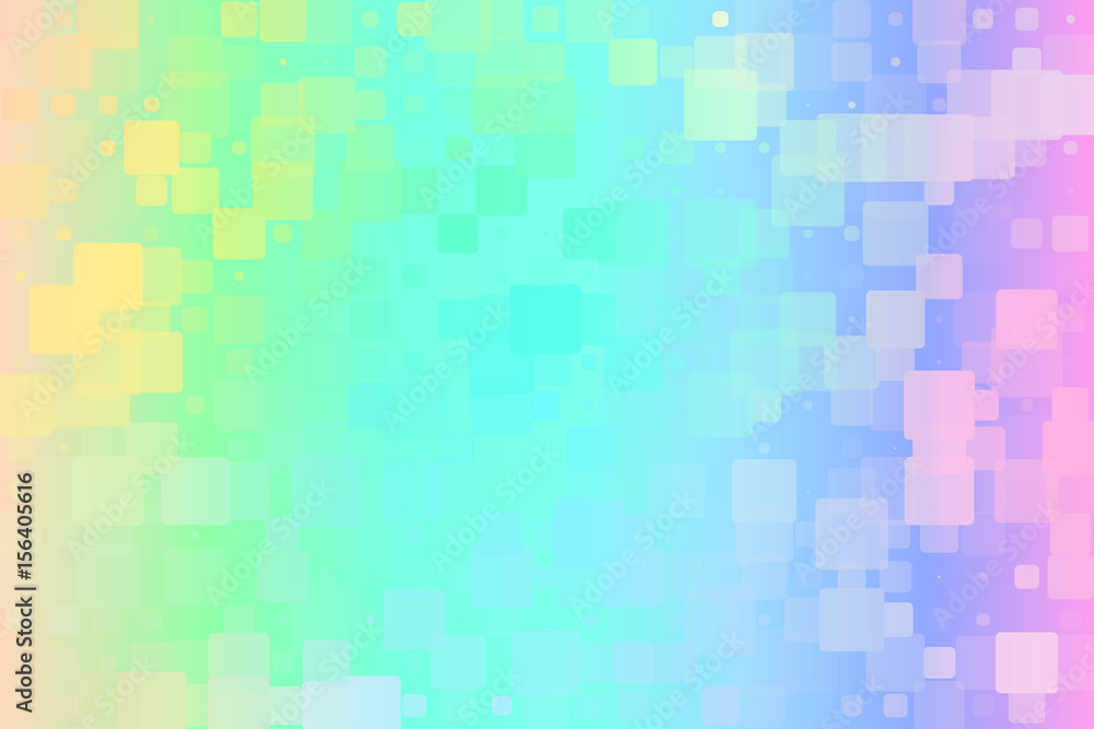 Light rainbow glowing various tiles background Light rainbow glowing various tiles background