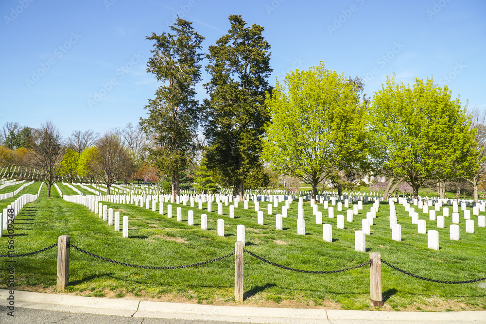 Famous Arlington Cemetery in Washington - WASHINGTON, DISTRICT OF COLUMBIA - APRIL 8, 2017