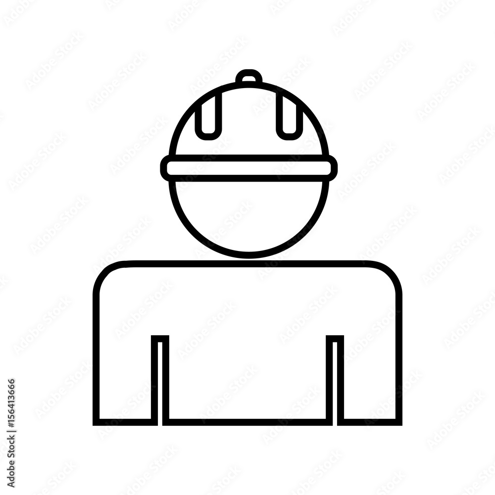 pictogram man with safety helmet icon over white background. vector illustration pictogram man with safety helmet icon over white background. vector illustration