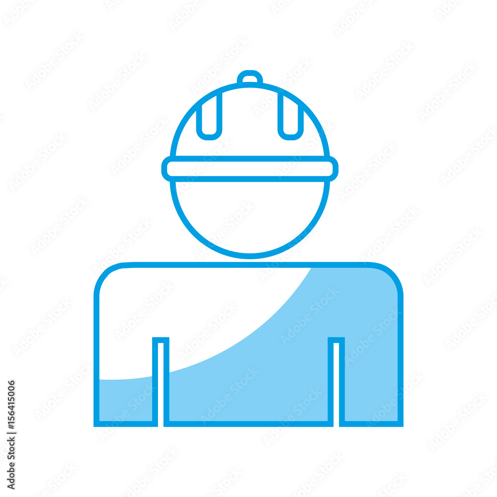 Obraz premium pictogram man with safety helmet icon over white background. vector illustration