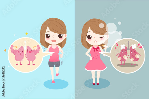 woman with lung health