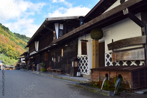 木曽福島宿　中山道　古い街並み photo