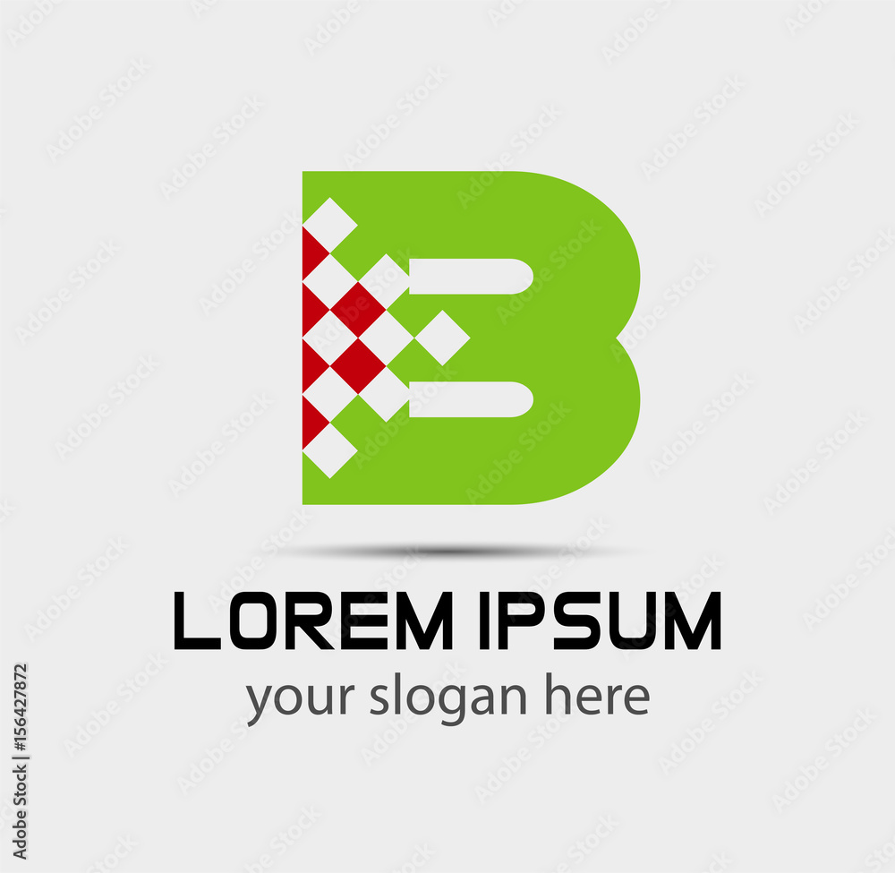 Letter b logo icon design template elements
