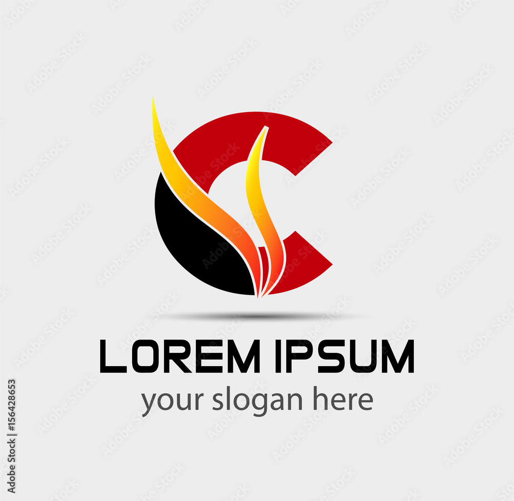 Fototapeta premium Letter C logo. Business logo vector illustration 